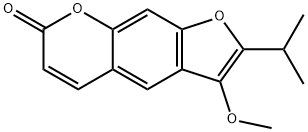 7H-Furo3,2-g1benzopyran-7-one, 3-methoxy-2-(1-methylethyl)- 구조식 이미지