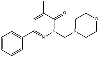 4-Methyl-2-morpholinomethyl-6-phenyl-3(2H)-pyridazinone Structure