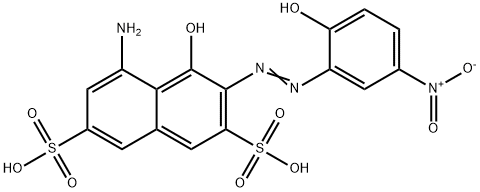 5-amino-4-hydroxy-3-[(2-hydroxy-5-nitrophenyl)azo]naphthalene-2,7-disulphonic acid Structure