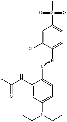 N-[2-[[2-хлор-4-(метилсульфонил)фенил]азо]-5-(диэтиламино)фенил]ацетамид структурированное изображение