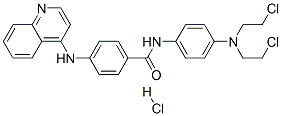 N-[4-[bis(2-chloroethyl)amino]phenyl]-4-(quinolin-4-ylamino)benzamide hydrochloride Structure