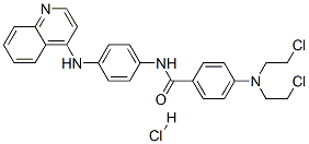 4-[비스(2-클로로에틸)아미노]-N-[4-(퀴놀린-4-일아미노)페닐]벤즈아미드염산염 구조식 이미지