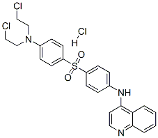 N-[4-[4-[bis(2-chloroethyl)amino]phenyl]sulfonylphenyl]quinolin-4-amin e hydrochloride Structure