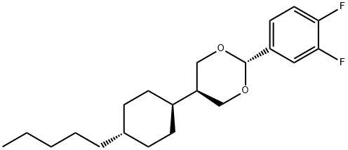 TRANS-2-(3,4-DIFLUOROPHENYL)-5-(TRANS-4-N-PENTYLCYCLOHEXYL)-1,3-DIOXANE Structure