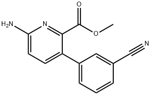 Methyl 6-amino-3-(3-cyanophenyl)pyridine-2-carboxylate Structure