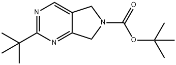 2-tert-Butyl-5,7-dihydro-pyrrolo[3,4-d]pyriMidine-6-carboxylic acid tert-butyl ester Structure