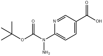 6-[2-(tert-부톡시카르보닐)히드라지닐]니코틴산 구조식 이미지