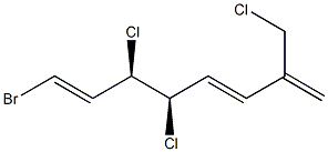 1-Bromo-7-chloromethyl-3,4-dichloro-3-methyl-1,5,7-octatriene Structure