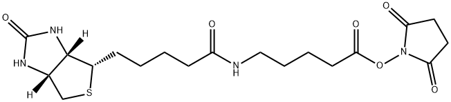 1H-Thieno[3,4-d]iMidazole-4-pentanaMide, N-[5-[(2,5-dioxo-1-pyrrolidinyl)oxy]-5-oxopentyl]hexahydro-2-oxo-, (3aS,4S,6aR)- Structure