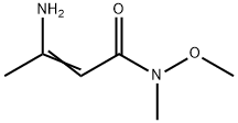 2-BUTENAMIDE, 3-AMINO-N-METHOXY-N-METHYL- Structure