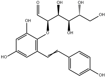2,3,5,4'-tetrahydroxystilbene 2-O-glucopyranoside Structure
