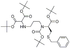 3-벤질설파닐-2-(S)-{[2-(비스-tert-부톡시카르보닐메틸-아미노)-에틸]-tert-부톡시카르보닐메틸-아미노}-프로피온산tert-부틸에스테르 구조식 이미지