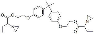 (isopropylidene)bis(p-phenyleneoxyethylene) bis(alpha-ethylaziridine-1-acetate) Structure