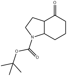1H-인돌-1-카르복실산,옥타히드로-4-옥소-,1,1-디메틸에틸에스테르 구조식 이미지