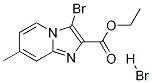 3-BroMo-7-메틸-이미다조[1,2-a]피리딘-2-카르복실산에틸에스테르하이드로브로마이드 구조식 이미지