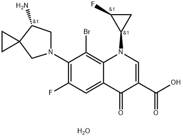 7-((S)-7-aMino-5-azaspiro[2.4]heptan-5-yl)-8-broMo-6-fluoro-1-((1R,2S)-2-fluorocyclopropyl)-4-oxo-1,4-dihydroquinoline-3-carboxylic acid hydrate 구조식 이미지