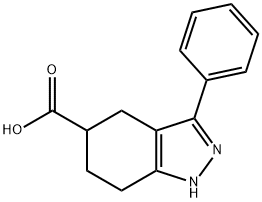 3-페닐-4,5,6,7-테트라하이드로-1H-인다졸-5-카복실산 구조식 이미지