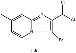 3-브로모-2-디클로로메틸-7-메틸-이미다조[1,2-a]피리딘하이드로브로마이드 구조식 이미지