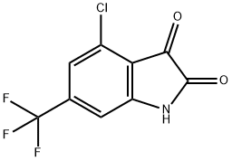 4-클로로-6-(트리플루오로메틸)인돌린-2,3-디온 구조식 이미지