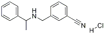 3-[(1-페닐-에틸아미노)-메틸]-벤조니트릴염산염 구조식 이미지
