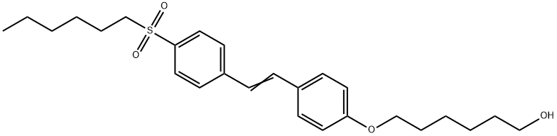 6-[4-[2-[4-(Hexylsulfonyl)phenyl]ethenyl]phenoxy]-1-hexanol 구조식 이미지