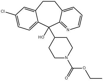 4-(8-Chloro-6,11-dihydro-11-hydroxy-5H-benzo[5,6]cyclohepta[1,2-b]pyridin-11-yl)-1-piperidinecarboxylic Acid Ethyl Ester Structure