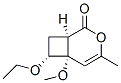 3-Oxabicyclo[4.2.0]oct-4-en-2-one,7-ethoxy-6-methoxy-4-methyl-,(1alpha,6alpha,7alpha)-(9CI) Structure