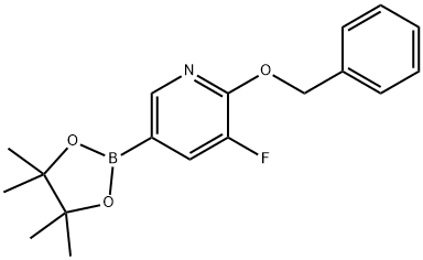 5-Fluoro-6-benzoxypyridine-3-boronic acid pinacol ester Structure