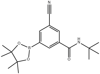 N-tert-butyl-3-cyano-5-(4,4,5,5-tetramethyl-1,3,2-dioxaborolan-2-yl)benzamide Structure