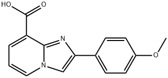 2-(4-메톡시-페닐)-이미다조[1,2-a]피리딘-8-카르복실산 구조식 이미지