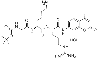 N-T-BOC-GLY-LYS-ARG 7-AMIDO-4-METHYLCOUMARIN HYDROCHLORIDE 구조식 이미지