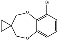 6-Bromo-2,4-dihydrospiro[1,5-benzodioxepine-3,1'-cyclopropane] Structure