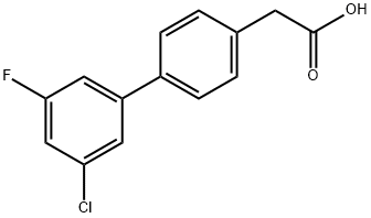 4-(3-Chloro-5-fluorophenyl)phenylacetic acid Structure