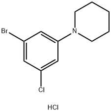 1-(3-Bromo-5-chlorophenyl)piperidine hydrochloride Structure