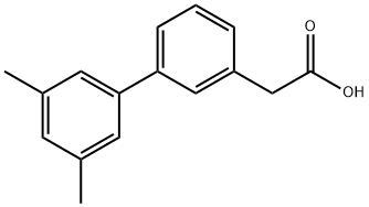 3-(3,5-Dimethylphenyl)phenylacetic acid Structure