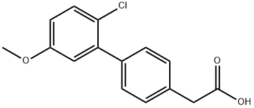 4-(2-Chloro-5-methoxyphenyl)phenylacetic acid Structure