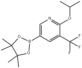 2-isopropoxy-5-(4,4,5,5-tetraMethyl-1,3,2-dioxaborolan-2-yl)-3-(trifluoroMethyl)pyridine 구조식 이미지