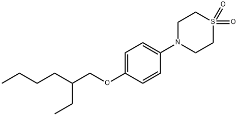 4-[4-(2-ethylhexyloxy)phenyl](1,4-thiazinane-1,1-dioxide) 구조식 이미지