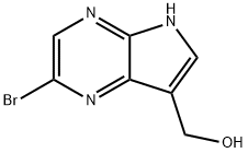 (2-bromo-5H-pyrrolo[2,3-b]pyrazin-7-yl)methanol 구조식 이미지