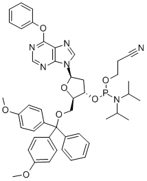 5'-O-(4,4'-DIMETHOXYTRITYL)-O6-PHENYL-2'-DEOXYINOSINE, 3'-[(2-CYANOETHYL)-(N,N-DIISOPROPYL)]PHOSPHORAMIDITE Structure