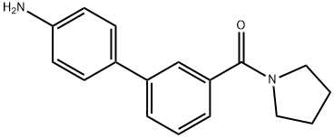 4-{3-[(피롤리딘-1-일)카르보닐]페닐}아닐린 구조식 이미지