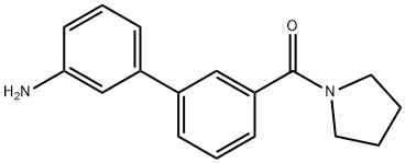 3-아미노-3'-(피롤리디노카르보닐)비페닐 구조식 이미지