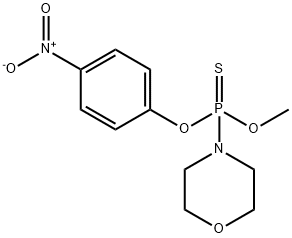 Morpholinophosphonothioic acid O-methyl O-(p-nitrophenyl) ester Structure