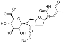 3'-AZIDO-3'-DEOXYTHYMIDINE BETA-D-GLUCURONIDE, SODIUM SALT Structure