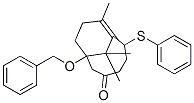 1-benzyloxy-8,11,11-trimethyl-6-phenylthiobicyclo(5.3.1)undec-7-en-3-one Structure