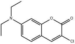 쿠마린,3-클로로-7-디에틸아미노- 구조식 이미지