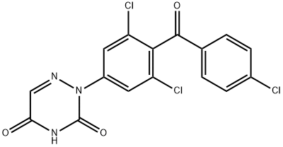 2-[3,5-Dichloro-4-(4-chlorobenzoyl)phenyl]-1,2,4-triazine-3,5(2H,4H)-dione Structure
