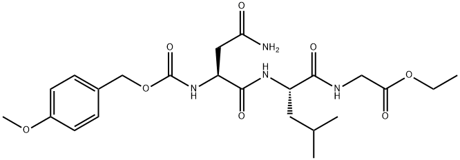 4-methoxybenzyloxycarbonyl-asparaginyl-leucyl-glycine ethyl ester Structure