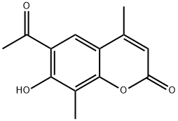 6-Acetyl-7-hydroxy-4,8-dimethyl-2H-chromen-2-one Structure