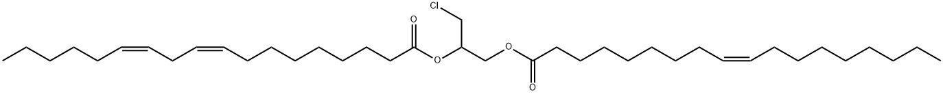 rac 1-Oleoyl-2-linoleoyl-3-chloropropanediol Structure